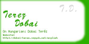terez dobai business card